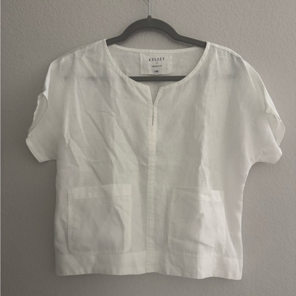 NWOT Kelsey collective 100% linen top - Picture 2 of 4